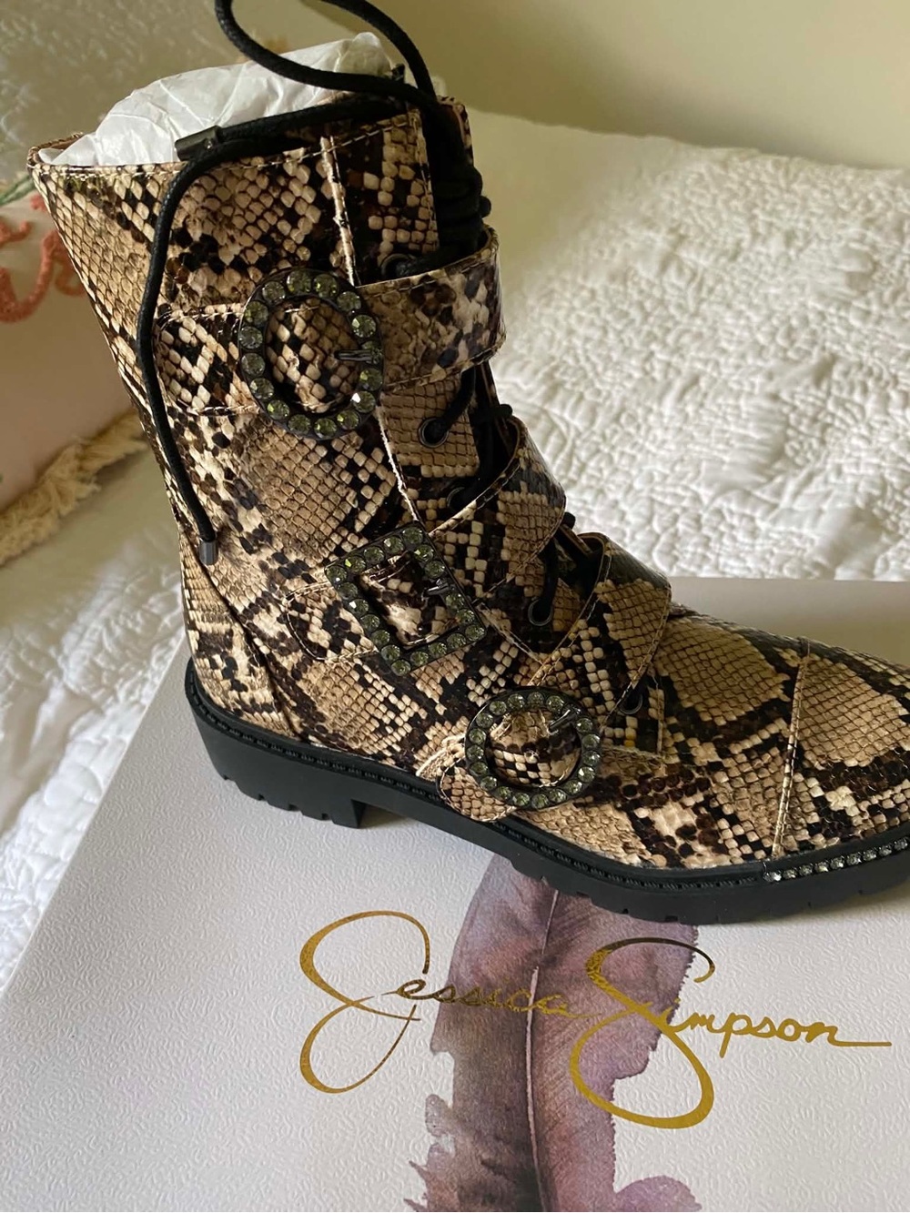 Jessica Simpson lace up boots